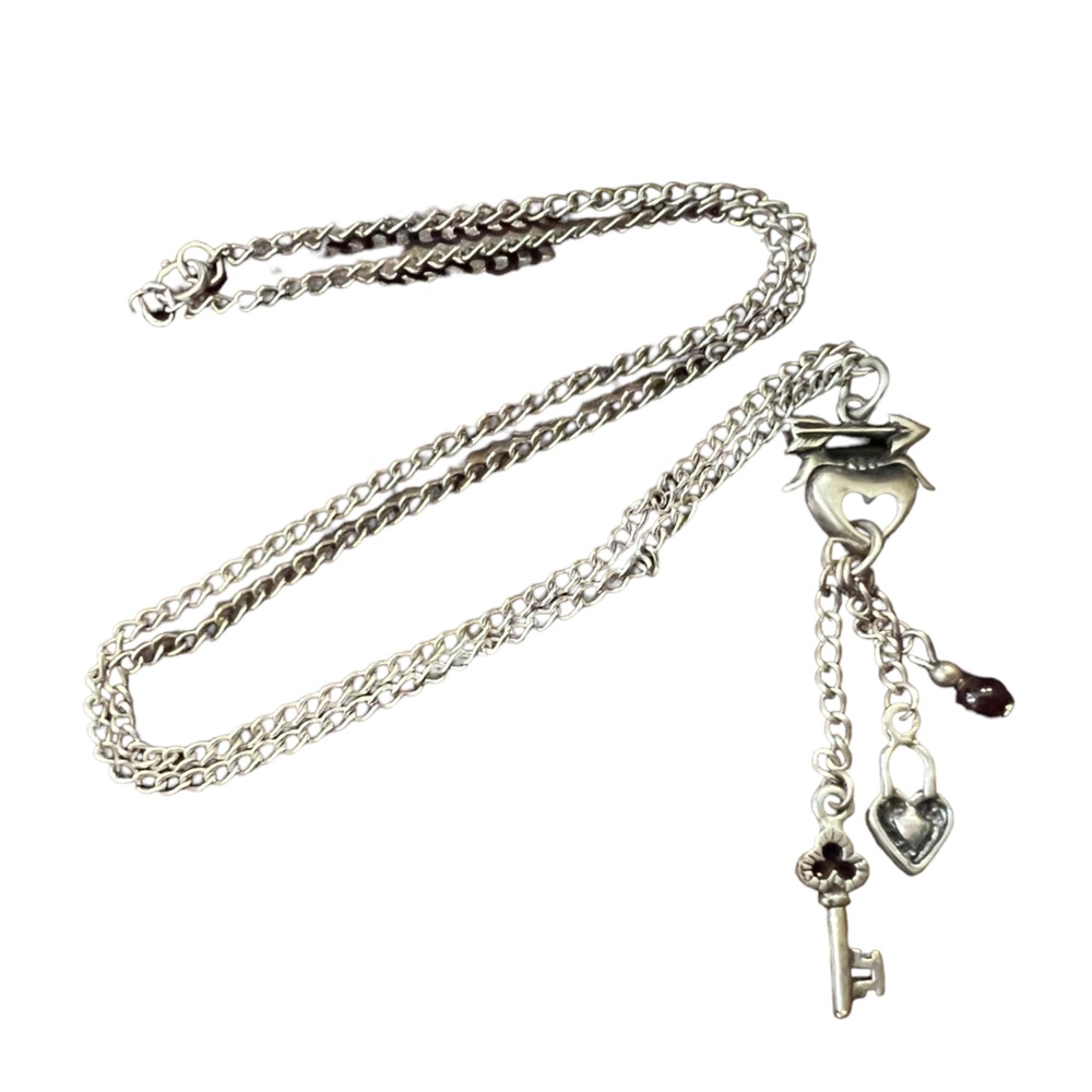 Adorable Sterling Silver Charm Necklace